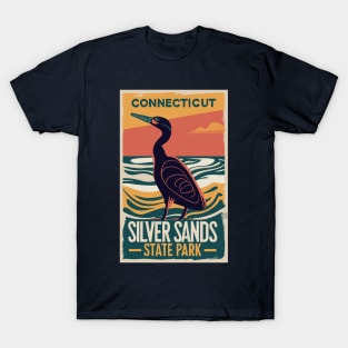 A Vintage Travel Art of the Silver Sands State Park - Connecticut - US T-Shirt